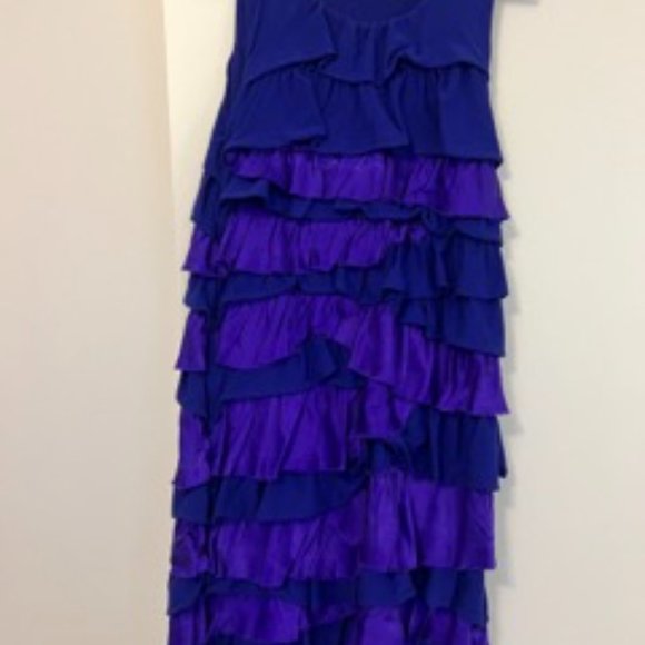 Crewcuts size 14 purple ruffled dress - Picture 2 of 3